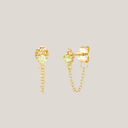 Sage Chain Stud Earring