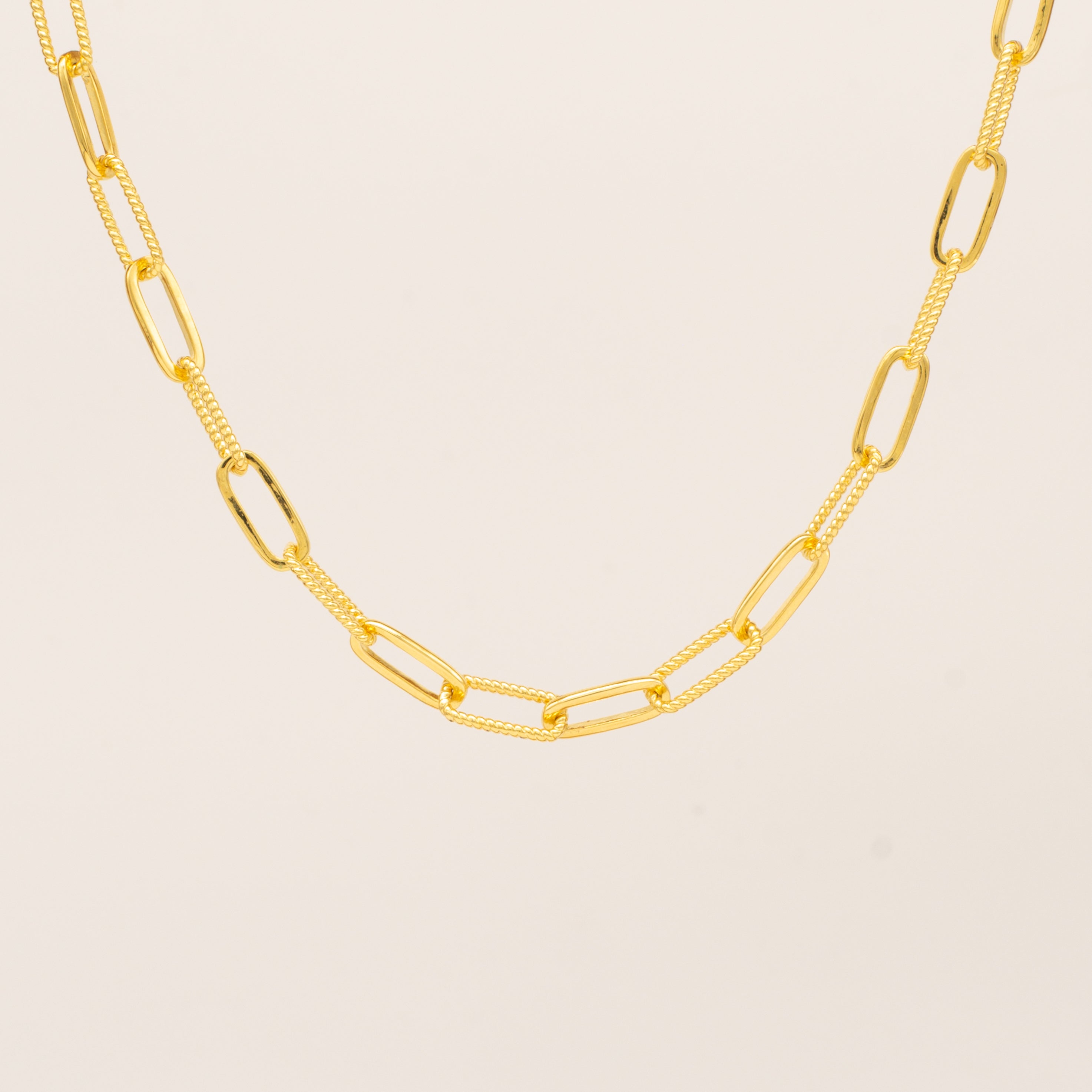 SS YELLOW + ROSE GOLD PLATED URBAN RECTANGLE NECKLACE NE1286 | John Herold  Jewelers | Randolph, NJ